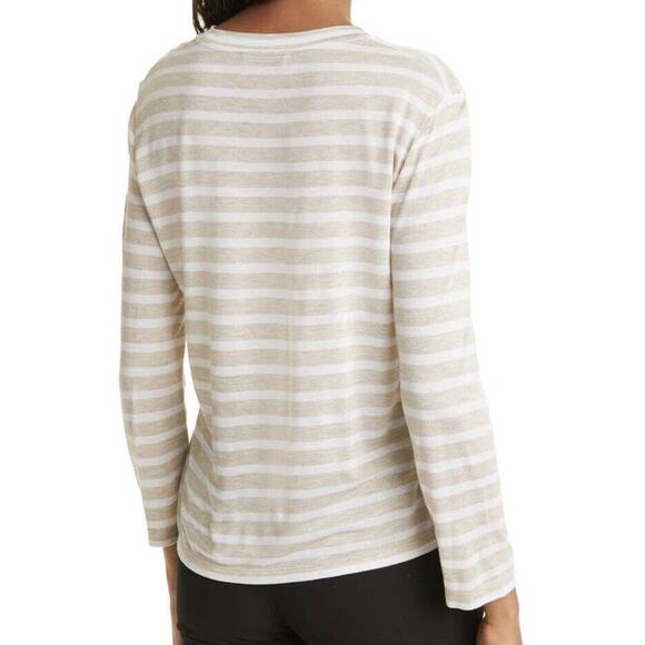 Vince NWT Stripe Bracelet Sleeve Crewneck Long Sleeve T-Shirt Size XL Soft Cozy - Picture 2 of 12